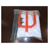 JBin Rich Adorable Toddler Ghost Costume Kids with Pitchfork Trident Candy Pouch,Durable Quality for Halloween Celebrations