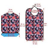 Waterproof Adult Bibs for adults Eating Cloth for Elderly Seniors and Disabled Terry bib Clothing Protectors