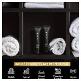Black Hotel Toiletries Bulk | 1 oz Conditioning Shampoo Travel Size | For Hotels, Vacation Rentals, Gym, Luxury, Airport | Case of 20