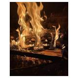 Refractory Materials Fireproof Imitated Human Fire Pit Skull Gas Log for NG, LP Wood Fireplace, Firepit, Campfire BBQ SINGLE