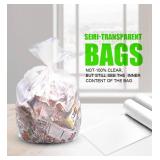 FORID 13 Gallon Trash Bags - Clear Plastic Garbage Bags Medium Tall Trash Can Liners for Kitchen Office Home Waste Bins Unscented One Box with 5 Roll 110 Count 55 Liter - Thick & Durable Trash Bag
