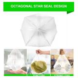 FORID 13 Gallon Trash Bags - Clear Plastic Garbage Bags Medium Tall Trash Can Liners for Kitchen Office Home Waste Bins Unscented One Box with 5 Roll 110 Count 55 Liter - Thick & Durable Trash Bag