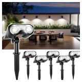 Solar Spot Lights Outdoor, IP67 Waterproof 6 Pack 3 Lighting Modes Landscape Spotlights for Yard Garden Yard Pool Fence House Garage Pathway