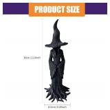 New Cracker Barrel Witch Statue, Resin Witch Figurine Outdoor Desktop Decorations (Witch Statue 11.8in)