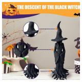 New Cracker Barrel Witch Statue, Resin Witch Figurine Outdoor Desktop Decorations (Witch Statue 11.8in)