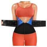 SCARBORO Waist Trainer for Women Belly Fat Sauna Sweat Waist Trimmer Corset for Stomach Wrap Workout Belt Shaper Band Zipper Size Large