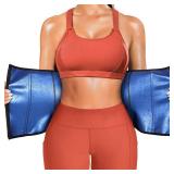 SCARBORO Waist Trainer for Women Belly Fat Sauna Sweat Waist Trimmer Corset for Stomach Wrap Workout Belt Shaper Band Zipper Size Large