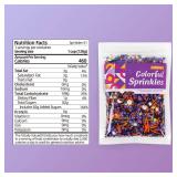 Lot of 3, Halloween Sprinkles for Cake Decorating 7ounce, Eyeball Sprinkles for Halloween Party, Sugar Pearl Sprinkles for Cupcake Toppers, Cookie, Ice Cream Decorations Celebrations. Purple pink and 