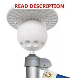 Solar Flag Pole LED Light, New Flag Pole Ball Topper Ornament for 15-25 Ft Poles,100% Coverage Flag Pole Light Solar Powered,12 Hours Dusk to Dawn Auto On/Off (Silver)