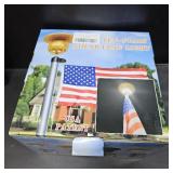 Solar Flag Pole LED Light, New Flag Pole Ball Topper Ornament for 15-25 Ft Poles,100% Coverage Flag Pole Light Solar Powered,12 Hours Dusk to Dawn Auto On/Off (Silver)