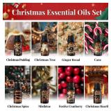 Christmas Essential Oils Set | 8 Pcs Xmas Essential Oils for Diffusers for Home, Fragrance Oil for Candle, Aromatherapy Gift Set for Women & Men