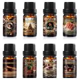 Christmas Essential Oils Set | 8 Pcs Xmas Essential Oils for Diffusers for Home, Fragrance Oil for Candle, Aromatherapy Gift Set for Women & Men
