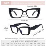 EYEURL 4 Pack Oversized Reading Glasses for Women Blue Light Reading Glasses Square Stylish Computer Readers for women With Spring Hinges Anti UV Ray Eyeglasses.2.25