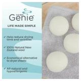 Dryer Balls, Wool Ball Reusable for Over 400 Loads, 3 Pack, Natural Fabric Softener by Home Genie