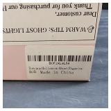 Halloween Ghost Decor Light - Halloween Decorations Indoor - Light Up Ghost in Glass Cloche, Cute Ghost Decor for Indoor Party Home Table Room Kitchen and Fireplace Decorations