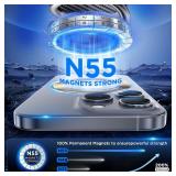 Car Phone Holder for Magsafe, Vacuum Magnetic Phone Holder Stand with Suction Cup - Ultra Long Metal arm & 360  Adjustable Car Phone Mount for All Smartphones, All Car Models (Carbon Fiber)