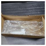 Yesesion Clear Plastic Cable Organizer Box with Adjustment Compartments, Desk Accessories Storage Case with 10 Wire Ties for Drawer, Office Supplies, Electronic Management, Battery and Charger