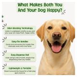 PAWLINE Dog Poop Bags Rolls - Leak-Resistant Doggy Waste Bag - Poop Bag for Dogs Compostable - Easy-Tear Rolls Unscented Green Dog Trash Bag for Poops - Extra Thick Pet Waste Roll