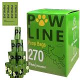 PAWLINE Dog Poop Bags Rolls - Leak-Resistant Doggy Waste Bag - Poop Bag for Dogs Compostable - Easy-Tear Rolls Unscented Green Dog Trash Bag for Poops - Extra Thick Pet Waste Roll