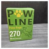 PAWLINE Dog Poop Bags Rolls - Leak-Resistant Doggy Waste Bag - Poop Bag for Dogs Compostable - Easy-Tear Rolls Unscented Green Dog Trash Bag for Poops - Extra Thick Pet Waste Roll