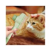 Pet Hair Removal Comb, Flea Brush with Release Button for Cat Dog, De-Shedding Cat/Dog Hair Comb, With Long & Short Stainless Steel Metal Teeth for Shedding(Green)