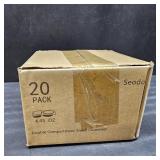 XIMEO Reusable Snack Containers with Lids   Double Compartment Snack Packs for Kids & Adults, Stackable Plastic Lunchable Container for Snack Prep, 10/20 Pack (20 Pcs)