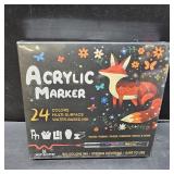 WINSONS 24 Colors Direct Liquid Ink Markers Set   Permanent Acrylic Markers for Multi-Surface Use, Non-Toxic, Ideal for Art, Crafts & DIY Projects (24 Colors)