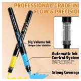 WINSONS 24 Colors Direct Liquid Ink Markers Set   Permanent Acrylic Markers for Multi-Surface Use, Non-Toxic, Ideal for Art, Crafts & DIY Projects (24 Colors)