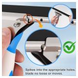 Professional Window Cleaning Kit 14IN, with Silicone Squeegee Blade, Microfiber Scrubber & Cloth, Windows Cleaning Tools, All-in-one Window Washing Supplies, Commercial & Household Use