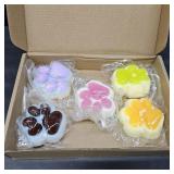 HyDren 5 Pcs Cat Paw Squeeze Sensory Toys Gifts (Sweet, TPR)
