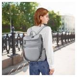 OPAGE Backpack Purse for Women Leather Fashion Designer Tassel Backpack Purse Ladies Shoulder Bag Travel Backpack Bag