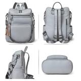 OPAGE Backpack Purse for Women Leather Fashion Designer Tassel Backpack Purse Ladies Shoulder Bag Travel Backpack Bag