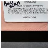 MACEVIA Pink Wife Gifts Set with Blanket from Husband, Anniversary Wedding Gift Birthday Self Care Spa Romantic Gift Set for Your Love(Wife)