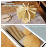 NiHome 360  Rotating Pasta Drying Rack with 10 Arms for Homemade Pasta, Spaghetti, Fettuccine, Noodles, Lo Mein & More, Easy Assembly Large Capacity Collapsible Stand with Adjustable Height Up to 33"