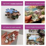 Jigsaw Puzzle for Adults, Colorful Flower Painting, Funny Cat Floral Scene, Plant Art Scenery, 1000 Pieces, Home Decor