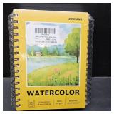 Watercolor Paper Pad, 5.5" x 8.5" Spiral Bound Art Sketch Book, Pack of 3 (90 Sheets),(140lb/300g) Artist Water Color Drawing Paper for Adults, Art Supplies, Mixed Media Markers Journal