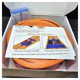 Flexible Race Track Toys for Kids 15 Ft with 4 Cars & Suction Cups, Portable Double Lane Racetrack Compatible with Hot Wheels & 1/64 Diecast Cars, Fun Car Ramp Track Set for Ages 3+(Orange & Blue)