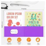 Two Pocket Folders,25 Pack Purple Folders with Pockets Fit Letter Size Paper,Thick Paper File Folder for School Office Business Home