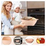 Honeydak 37 Pcs Sourdough Bread Baking Supplies Artisan Bread Baking Kit Silicone Proofing Bowls, Glass Jar with Scraper, Dough Mat, Stainless Steel Tools and Stencils Gifts for Bakers Women Wife Mom