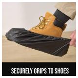 GORILLA GUARD Shoe Covers Disposable, Pack of 100 (50 Pairs) Waterproof Ankle Booties, Puncture Resistant Accessories for Work, Safety Boot Cover for Indoors and Outdoors, Secure Universal Fit, Black