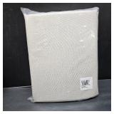 Trevor Heathered Texture Ecru Semi-Sheer Pair of 40" x 84" Curtains