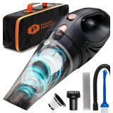 Power Practical Handheld Car Vacuum Cordless Rechargeable Portable Vacuum Cleaner W/Strong Suction Small, Mini Vacuum Cleaner for Car, Couch, & Home Aspiradora para Carro