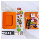 Winlyn 24 Sets Halloween Craft Kits DIY Halloween Picture Frame Decorations Art Sets Ghost Monster Jack-O