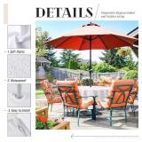 Juexica 2 Pack 60 Inch Round Outdoor Tablecloth with Umbrella Hole and Zipper Washable Waterproof Wrinkle Free Table Cloth Summer Polyester Fabric Table Cover for Picnic, Party, Patio, BBQ (White)