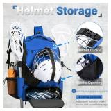 Himal Outdoors Lacrosse Bag with Helmet Storage- Premium Lacrosse Backpack with Two Stick Holder- Extra Large Separate Shoe Compartment-Zipper Pocket & Towel Ring and Padded Shoulder Straps