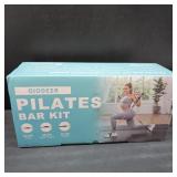 Pilates Bar Kit with Resistance Bands for Working Out, Pilates Equipment with Ab Roller for All Fitness Levels, Portable Home Gym Full Body Workout Equipment for Women&Men