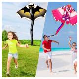 2 Pack Kites for Kids Ages 4-8 8-12, Easy to Fly Large Kite for Beginner, Kites for Adults Giant with Kite String and Handle, Great for Outdoor Beach Activities Family Party Trip Gifts