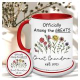 Great Grandma 2025 Mug - Christmas Gift For Great Grandma - Grandma 2025 Mug - New Grandma Gifts - Grandma To Be Gifts - First Time Grandma 2025 Gifts - Grandma Pregnancy Announcement