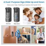 Anti-Theft Doorbell Door Mount No Drill Compatible with Blink Video Doorbell,Not Block Motion Sensor,with No Soliciting Sign for Houses Apartments Rentals