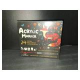 WINSONS 24 Colors Direct Liquid Ink Markers Set   Permanent Acrylic Markers for Multi-Surface Use, Non-Toxic, Ideal for Art, Crafts & DIY Projects (24 Colors)